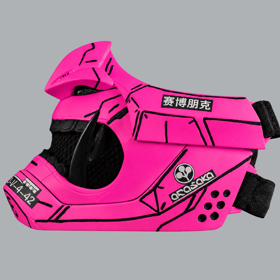 Space Armory Cyberpunk Oni Mask - Infra Pink Masks
